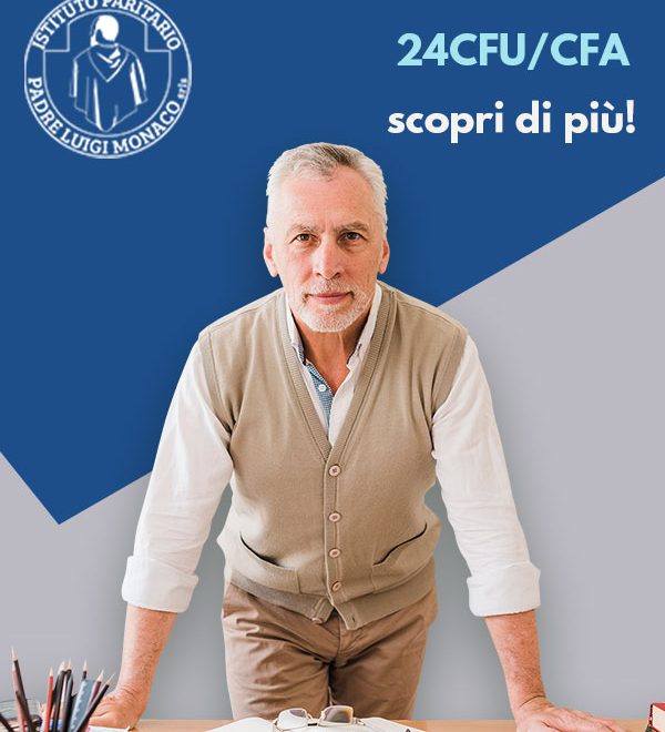 Docente che invita l'utente a scoprire i corsi 24CFU/CFA