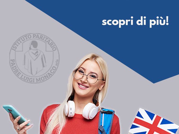 Ragazza che ha preso una certificazione linguistica per la lingua inglese che parla al cellulare con amiche inglesi